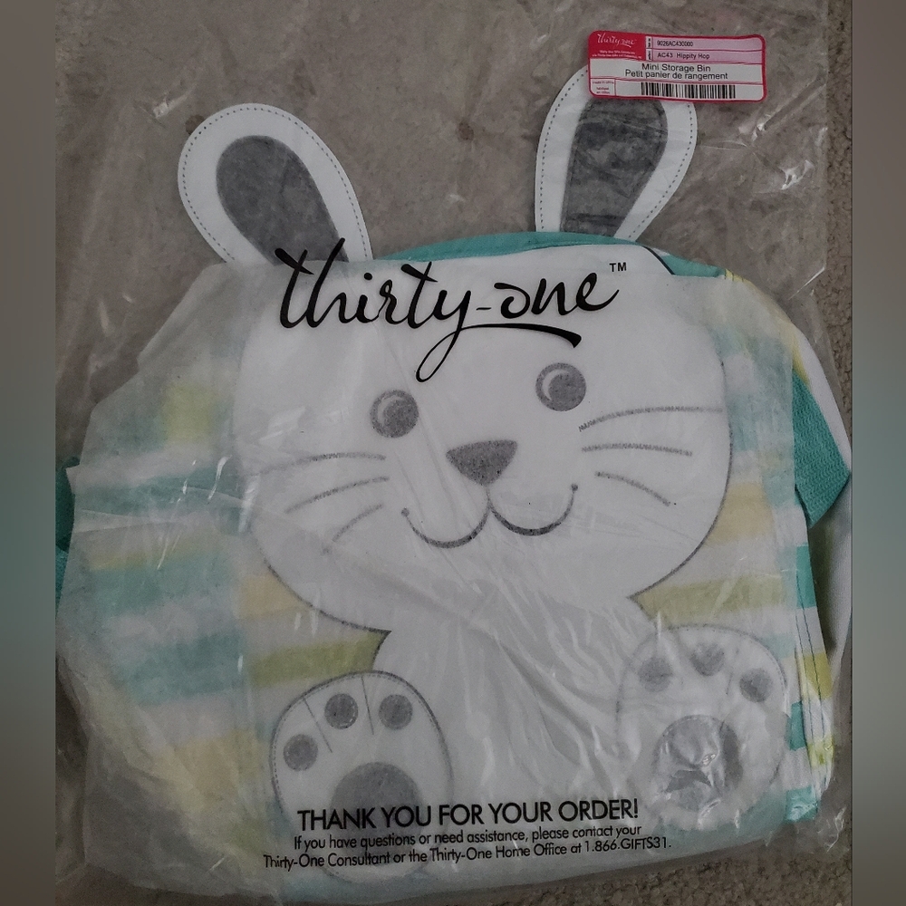 Thirty-One Mini Storage Bin Hippity Hop